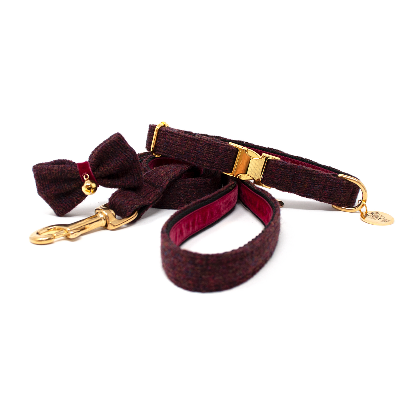 Burgundy - The Holly Collection - Luxury Dog Collar