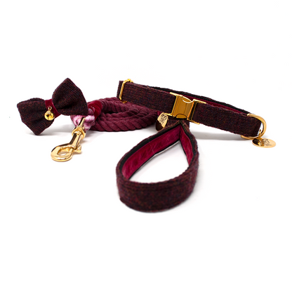 Burgundy - The Holly Collection - Luxury Dog Collar