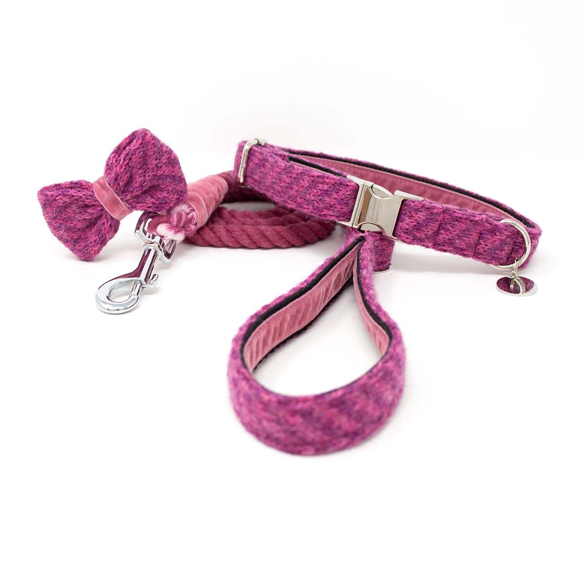 Cerise - AW24 - Collar, Lead & Bow Tie Bundle