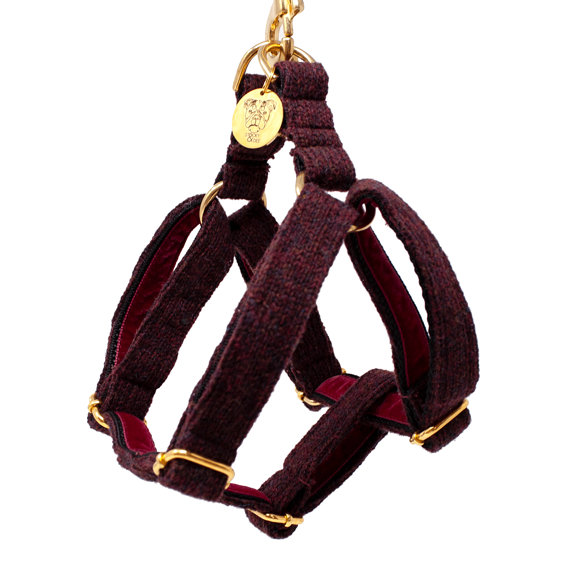 Burgundy - The Holly Collection - Luxury Dog Harness