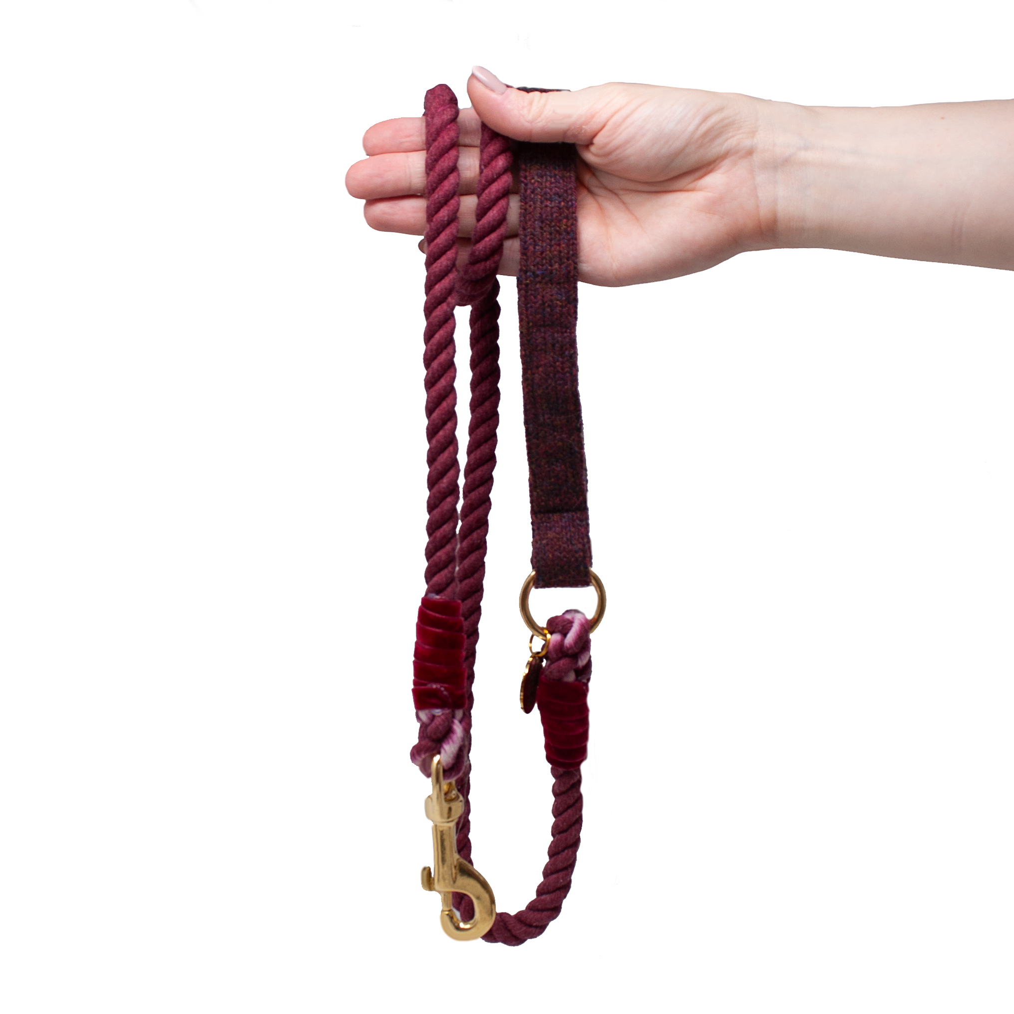 Burgundy - The Holly Collection - Rope Dog Lead