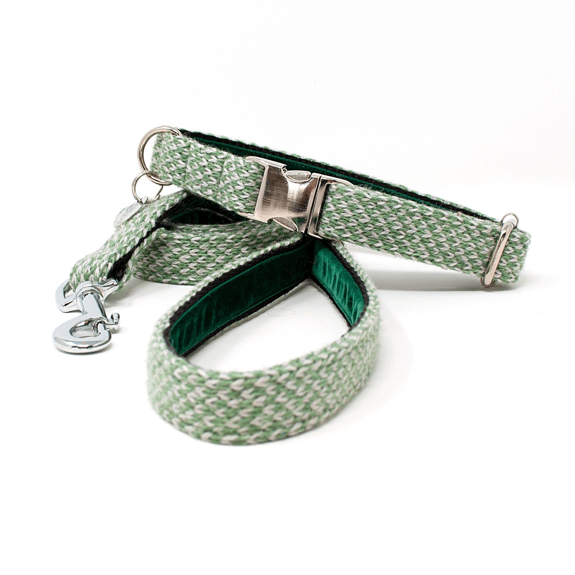 Green & Dove - Classic Collection - Luxury Dog Collar