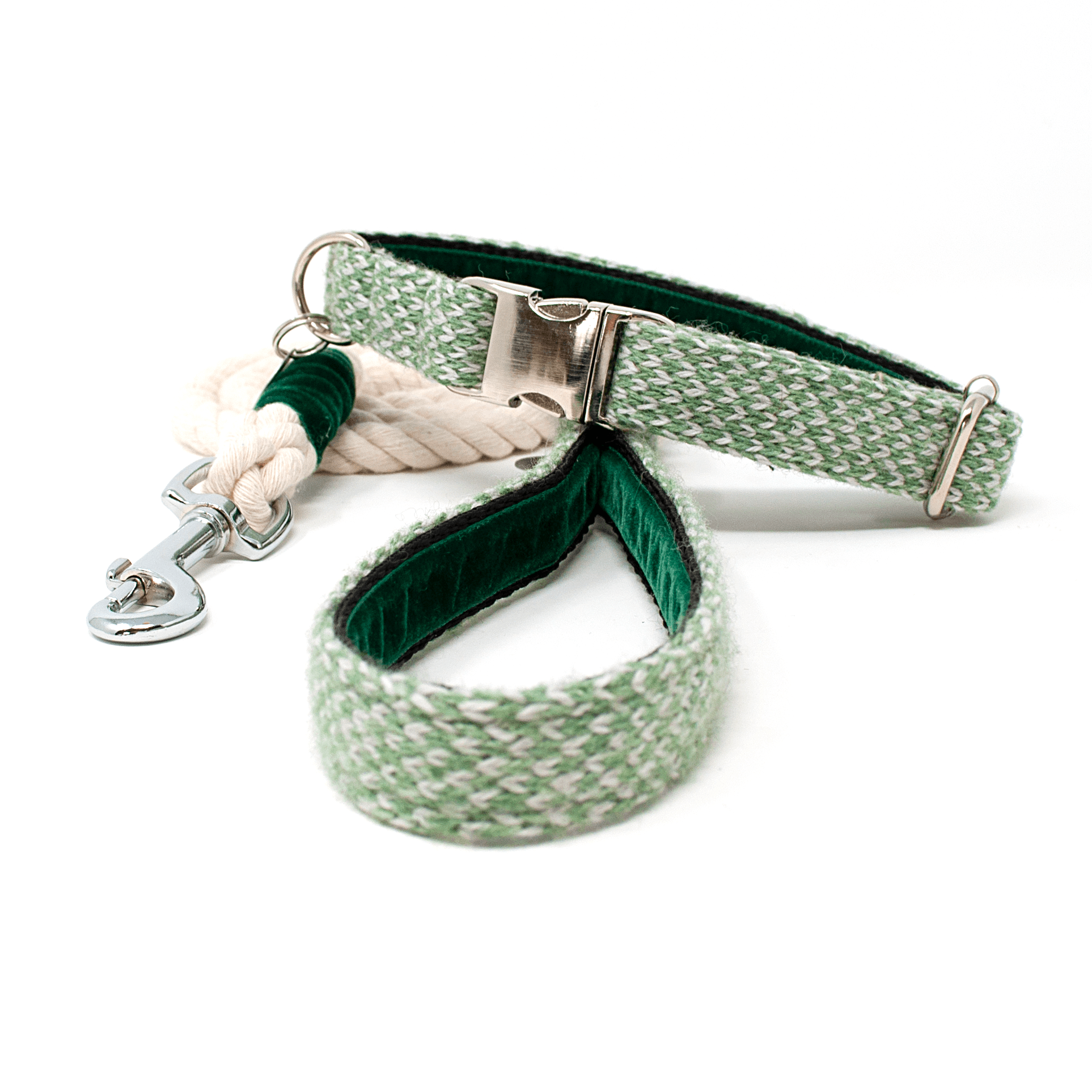 Green & Dove - Classic Collection - Luxury Dog Collar