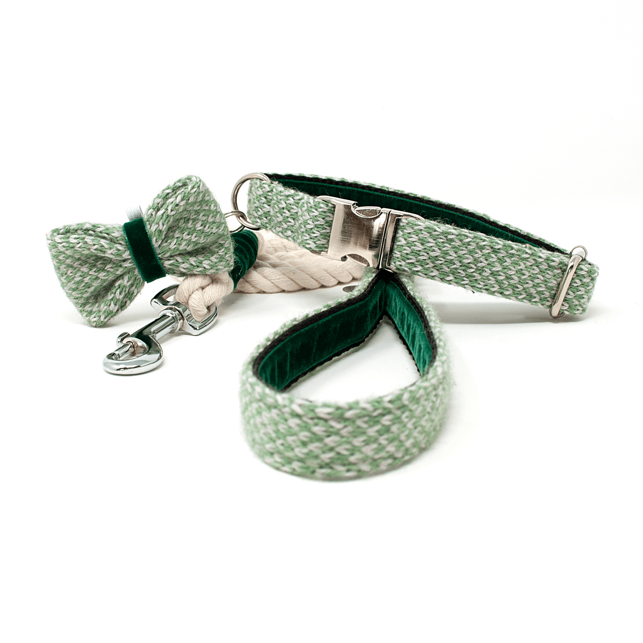 Green & Dove - Classic Collection - Luxury Dog Collar